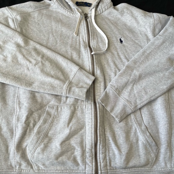 #21 VINTAGE RALPH LAUREN Big & Tall Fleece Full-Zip Hoodie thick (LT) - Picture 7 of 15